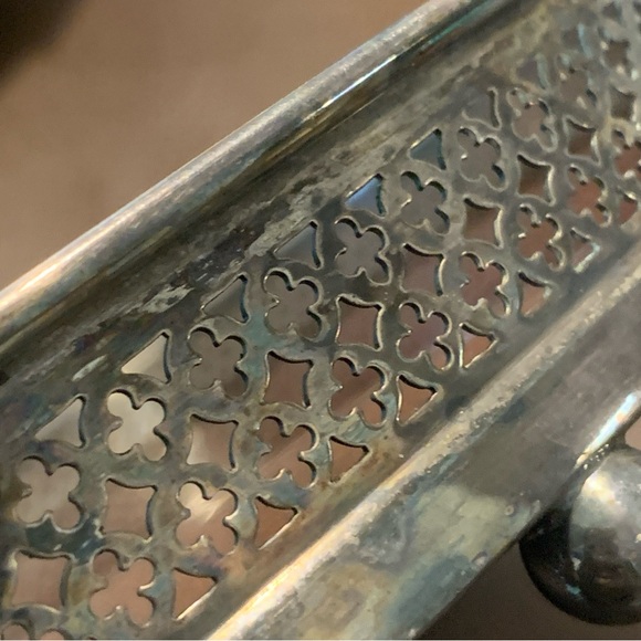 MCM Vintage Formica 12” & 14”Serving Tray silver plated - Picture 7 of 16